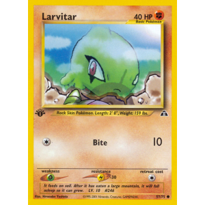 Larvitar 57/75 Pokemon TCG Neo Neo Discovery