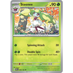 Steenee 9/182 Pokemon TCG Scarlet & Violet Paradox Rift