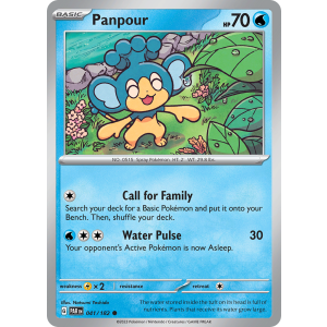 Panpour 41/182 Pokemon TCG Scarlet & Violet Paradox Rift