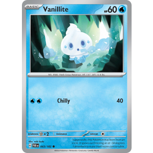 Vanillite 43/182 Pokemon TCG Scarlet & Violet Paradox Rift