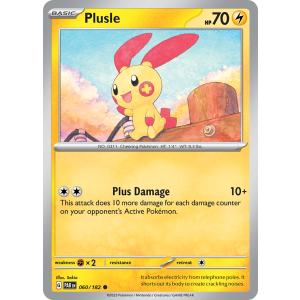 Plusle 60/182 Pokemon TCG Scarlet & Violet Paradox Rift