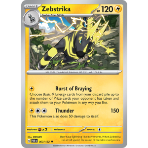 Zebstrika 63/182 Pokemon TCG Scarlet & Violet Paradox Rift