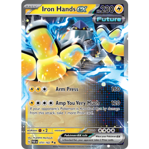 Double Rare Iron Hands ex 70/182 Pokemon TCG Scarlet & Violet Paradox Rift