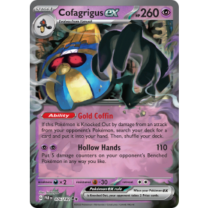 Double Rare Cofagrigus ex 76/182 Pokemon TCG Scarlet & Violet Paradox Rift