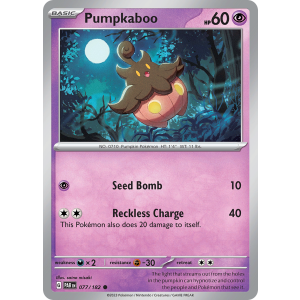 Pumpkaboo 77/182 Pokemon TCG Scarlet & Violet Paradox Rift