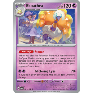 Espathra 81/182 Pokemon TCG Scarlet & Violet Paradox Rift