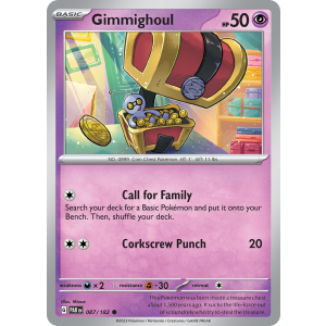 Gimmighoul 87/182 Pokemon TCG Scarlet & Violet Paradox Rift