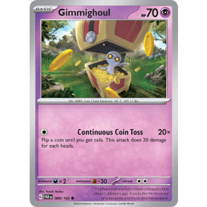 Gimmighoul 88/182 Pokemon TCG Scarlet & Violet Paradox Rift