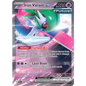 Double Rare Iron Valiant ex 89/182 Pokemon TCG Scarlet & Violet Paradox Rift