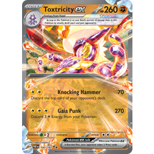 Double Rare Toxtricity ex 100/182 Pokemon TCG Scarlet & Violet Paradox Rift