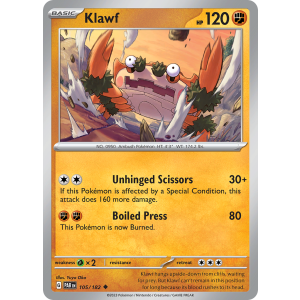 Klawf 105/182 Pokemon TCG Scarlet & Violet Paradox Rift