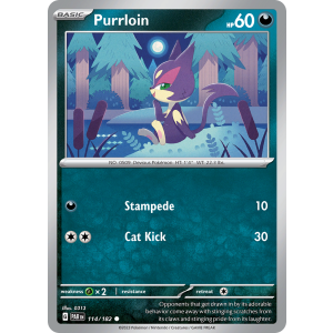 Purrloin 114/182 Pokemon TCG Scarlet & Violet Paradox Rift