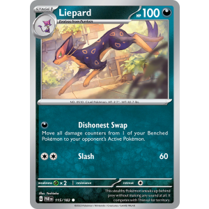 Liepard 115/182 Pokemon TCG Scarlet & Violet Paradox Rift