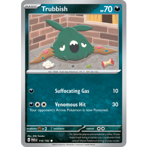 Trubbish 116/182 Pokemon TCG Scarlet & Violet Paradox Rift