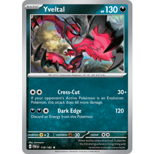 Yveltal 118/182 Pokemon TCG Scarlet & Violet Paradox Rift