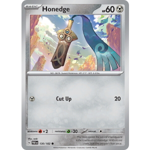 Honedge 130/182 Pokemon TCG Scarlet & Violet Paradox Rift