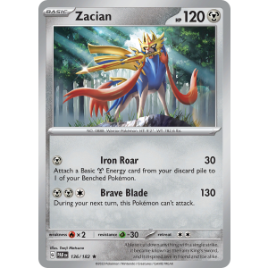 Zacian 136/182 Pokemon TCG Scarlet & Violet Paradox Rift