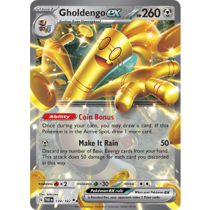 Double Rare Gholdengo ex 139/182 Pokemon TCG Scarlet & Violet Paradox Rift