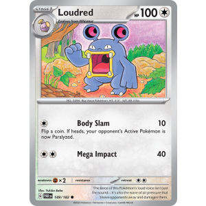 Loudred 149/182 Pokemon TCG Scarlet & Violet Paradox Rift