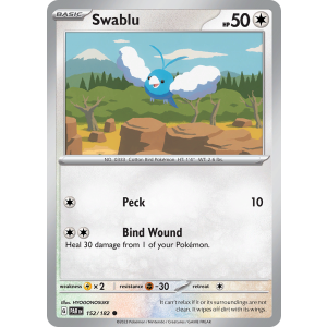 Swablu 152/182 Pokemon TCG Scarlet & Violet Paradox Rift