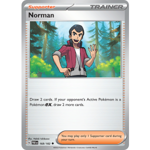 Norman 168/182 Pokemon TCG Scarlet & Violet Paradox Rift