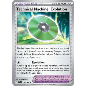 Technical Machine: Evolution 178/182 Pokemon TCG Scarlet & Violet Paradox Rift