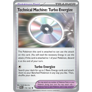 Technical Machine: Turbo Energize 179/182 Pokemon TCG Scarlet & Violet Paradox Rift