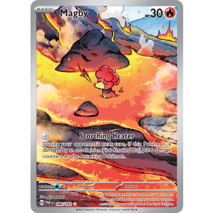 Illustration Rare Magby 186/182 Pokemon TCG Scarlet & Violet Paradox Rift