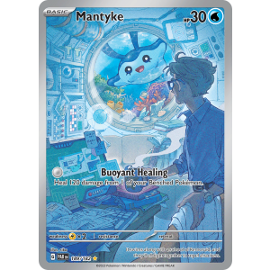 Illustration Rare Mantyke 189/182 Pokemon TCG Scarlet & Violet Paradox Rift