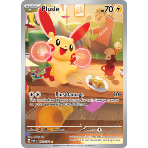 Illustration Rare Plusle 193/182 Pokemon TCG Scarlet & Violet Paradox Rift