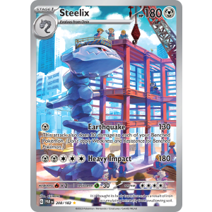 Illustration Rare Steelix 208/182 Pokemon TCG Scarlet & Violet Paradox Rift