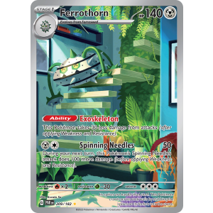 Illustration Rare Ferrothorn 209/182 Pokemon TCG Scarlet & Violet Paradox Rift