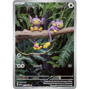 Illustration Rare Aipom 211/182 Pokemon TCG Scarlet & Violet Paradox Rift