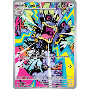 Illustration Rare Loudred 212/182 Pokemon TCG Scarlet & Violet Paradox Rift