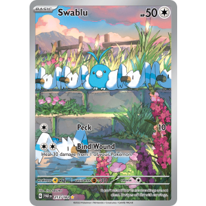 Illustration Rare Swablu 213/182 Pokemon TCG Scarlet & Violet Paradox Rift