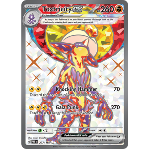 Ultra Rare Toxtricity ex 227/182 Pokemon TCG Scarlet & Violet Paradox Rift