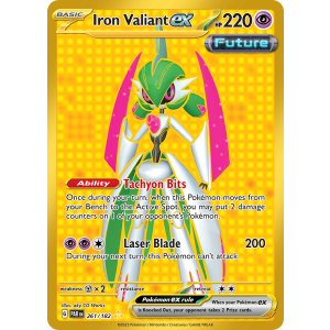 Hyper Rare Iron Valiant ex 261/182 Pokemon TCG Scarlet & Violet Paradox Rift