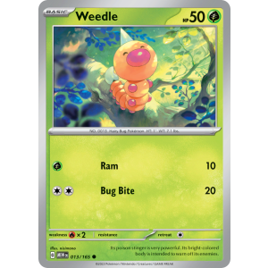 Weedle 13/165 Pokemon TCG Scarlet & Violet 151