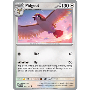 Pidgeot 18/165 Pokemon TCG Scarlet & Violet 151