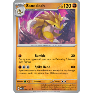 Sandslash 28/165 Pokemon TCG Scarlet & Violet 151