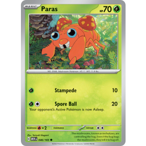 Paras 46/165 Pokemon TCG Scarlet & Violet 151