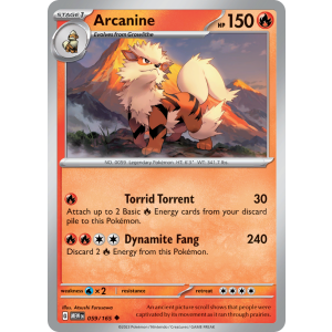 Arcanine 59/165 Pokemon TCG Scarlet & Violet 151