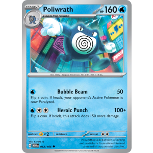 Poliwrath 62/165 Pokemon TCG Scarlet & Violet 151