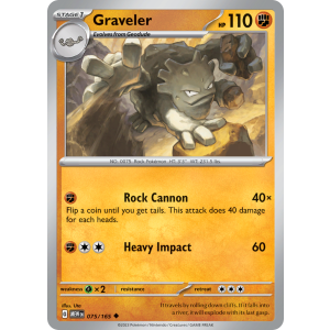 Graveler 75/165 Pokemon TCG Scarlet & Violet 151