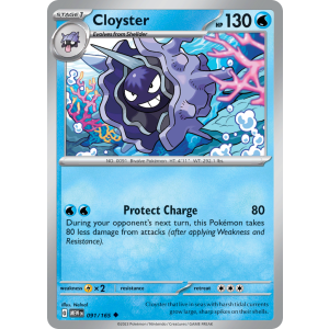 Cloyster 91/165 Pokemon TCG Scarlet & Violet 151