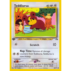 Teddiursa 65/75 Pokemon TCG Neo Neo Discovery