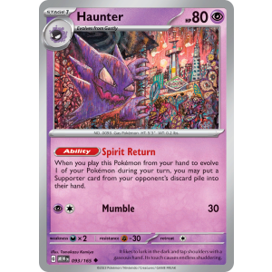 Haunter 93/165 Pokemon TCG Scarlet & Violet 151