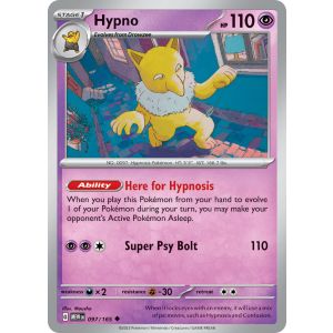 Hypno 97/165 Pokemon TCG Scarlet & Violet 151