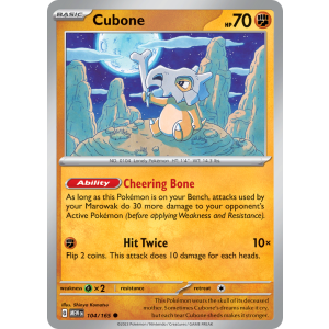 Cubone 104/165 Pokemon TCG Scarlet & Violet 151