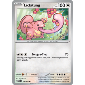 Lickitung 108/165 Pokemon TCG Scarlet & Violet 151